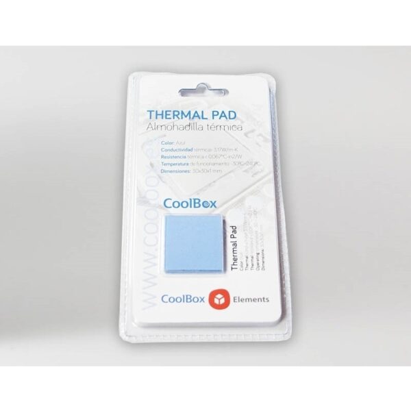 Coolbox Thermal Pad Almohadilla Termica Compuesto Disipador De Calor 3.17 W/M·K Azul