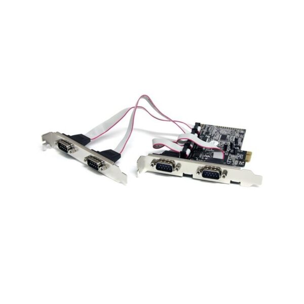 Startech.Com Tarjeta Adaptadora Pci Express Pcie De 4 Puertos Serie Rs232 Uart 16550 Serial Db9